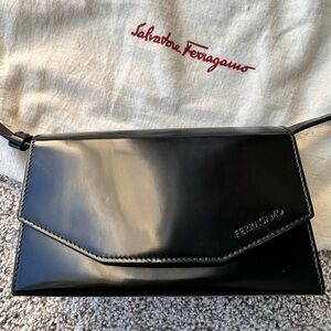 Salvatore Ferragamo Black Patent Leather Women's Bag